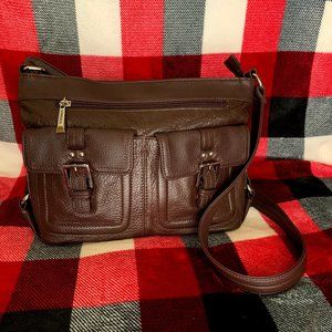 Stone & Co. Leather Shoulder Bag w/Front Pouches